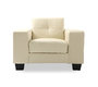 Fauteuil cuir cr&egrave;me ANDERSON
