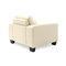 Fauteuil cuir cr&egrave;me ANDERSON