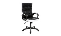 Fauteuil de bureau design noir et blanc LORENZO