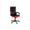 Fauteuil de bureau design rouge et noir LORENZO