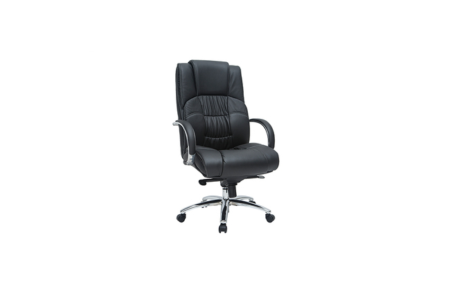 Fauteuil de bureau / direction en cuir noir Donatello