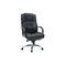 Fauteuil de bureau / direction en cuir noir Donatello