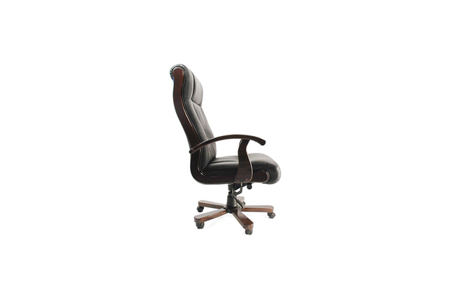 Fauteuil de bureau / direction en cuir noir Monalisa