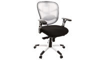 Fauteuil de bureau ergonomique noir et orange UP TO YOU