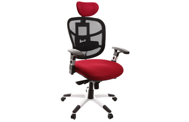 Fauteuil de bureau ergonomique noir et rouge option porte-manteau UP TO YOU
