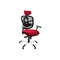 Fauteuil de bureau ergonomique noir et rouge option porte-manteau UP TO YOU