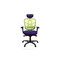 Fauteuil de bureau ergonomique violet et anis UP TO YOU