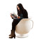 Fauteuil design blanc CUP