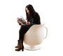 Fauteuil design blanc CUP