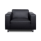 Fauteuil design noir CAPRI