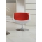 Fauteuil design r&eacute;tro blanc et rouge Brady