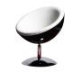 Fauteuil design retro noir et blanc STANLEY