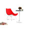 Fauteuil design rouge et blanc HELIO 