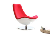 Fauteuil design rouge et blanc TALY