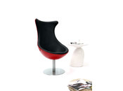 Fauteuil design rouge et noir RAYNI