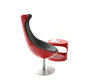 Fauteuil design rouge et noir RAYNI