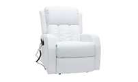 Fauteuil relax &eacute;lectrique massant blanc GALLER