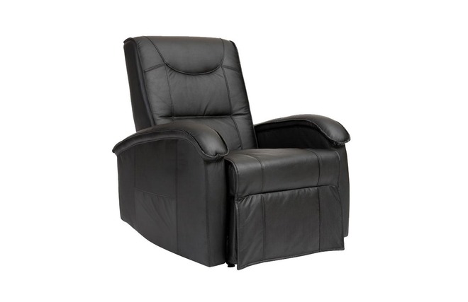 Fauteuil relax &eacute;lectrique noir  PERRY