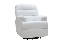 Fauteuil relax &eacute;lectrique releveur blanc PHOEBE