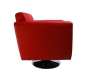 Fauteuil rouge pivotant contemporain Boston
