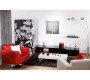 Fauteuil rouge pivotant contemporain Boston