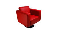 Fauteuil rouge pivotant contemporain Boston