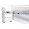 Lit design laqu&eacute; blanc 2 personnes 160x200 HALIFAX