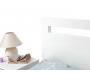 Lit design laqu&eacute; blanc 2 personnes 160x200 HALIFAX