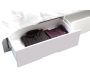 Lit design laqu&eacute; blanc 2 personnes 160x200 NOHA