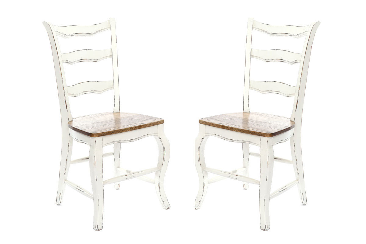 Lot de 2 chaises baroques blanches SOFIA