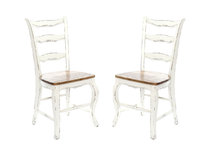 Lot de 2 chaises baroques blanches SOFIA