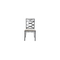 Lot de 2 chaises baroques noires m&eacute;tal VENEZIA