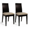 Lot de 2 chaises cuisine / salle &agrave; manger EVA ch&ecirc;ne malaisien  - coloris wenge