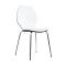 Lot de 2 chaises design cuisine blanches et noires AVA