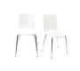 Lot de 2 chaises design cuisine blanches NELLY