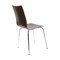 Lot de 2 chaises design cuisine bois chocolat  ELLA