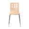 Lot de 2 chaises design cuisine bois coloris naturel TARA