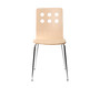 Lot de 2 chaises design cuisine bois coloris naturel TARA
