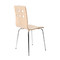 Lot de 2 chaises design cuisine bois coloris naturel TARA
