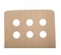 Lot de 2 chaises design cuisine bois coloris naturel TARA
