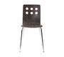 Lot de 2 chaises design cuisine bois noir TARA