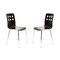 Lot de 2 chaises design cuisine bois noir TARA