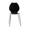 Lot de 2 chaises design cuisine noires et blanches AVA