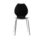 Lot de 2 chaises design cuisine noires et blanches AVA