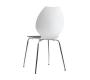 Lot de 2 chaises design cuisine noires et blanches AVA
