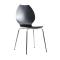 Lot de 2 chaises design cuisine noires et blanches AVA