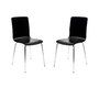 Lot de 2 chaises design cuisine noires NELLY