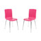 Lot de 2 chaises design cuisine roses NELLY