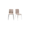 Lot de 2 chaises design cuisine taupes NELLY