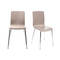 Lot de 2 chaises design cuisine taupes NELLY